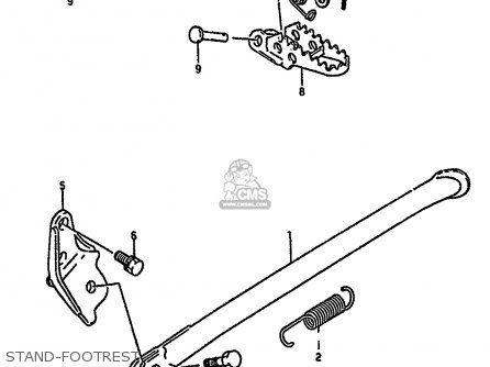 STAND-FOOTREST - RM250 1991 (M) UNITED KINGDOM FRANCE AUSTRALIA (E02 E04 E24)