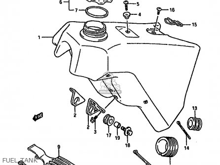 FUEL TANK - RM250 1991 (M) UNITED KINGDOM FRANCE AUSTRALIA (E02 E04 E24)