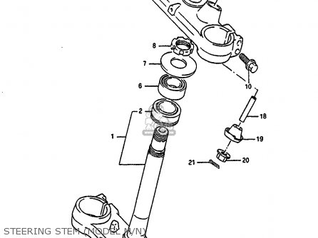 STEERING STEM (MODEL M/N) - RM250 1991 (M) UNITED KINGDOM FRANCE AUSTRALIA (E02 E04 E24)