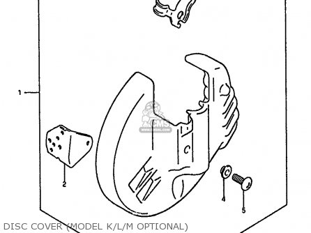 DISC COVER (MODEL K/L/M OPTIONAL) - RM250 1991 (M) UNITED KINGDOM FRANCE AUSTRALIA (E02 E04 E24)