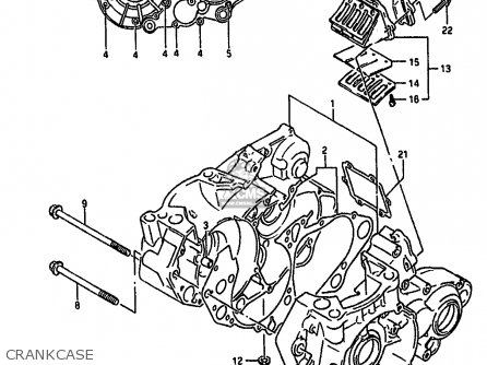 CRANKCASE - RM250 1991 (M) UNITED KINGDOM FRANCE AUSTRALIA (E02 E04 E24)