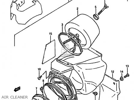 AIR CLEANER - RM250 1991 (M) UNITED KINGDOM FRANCE AUSTRALIA (E02 E04 E24)