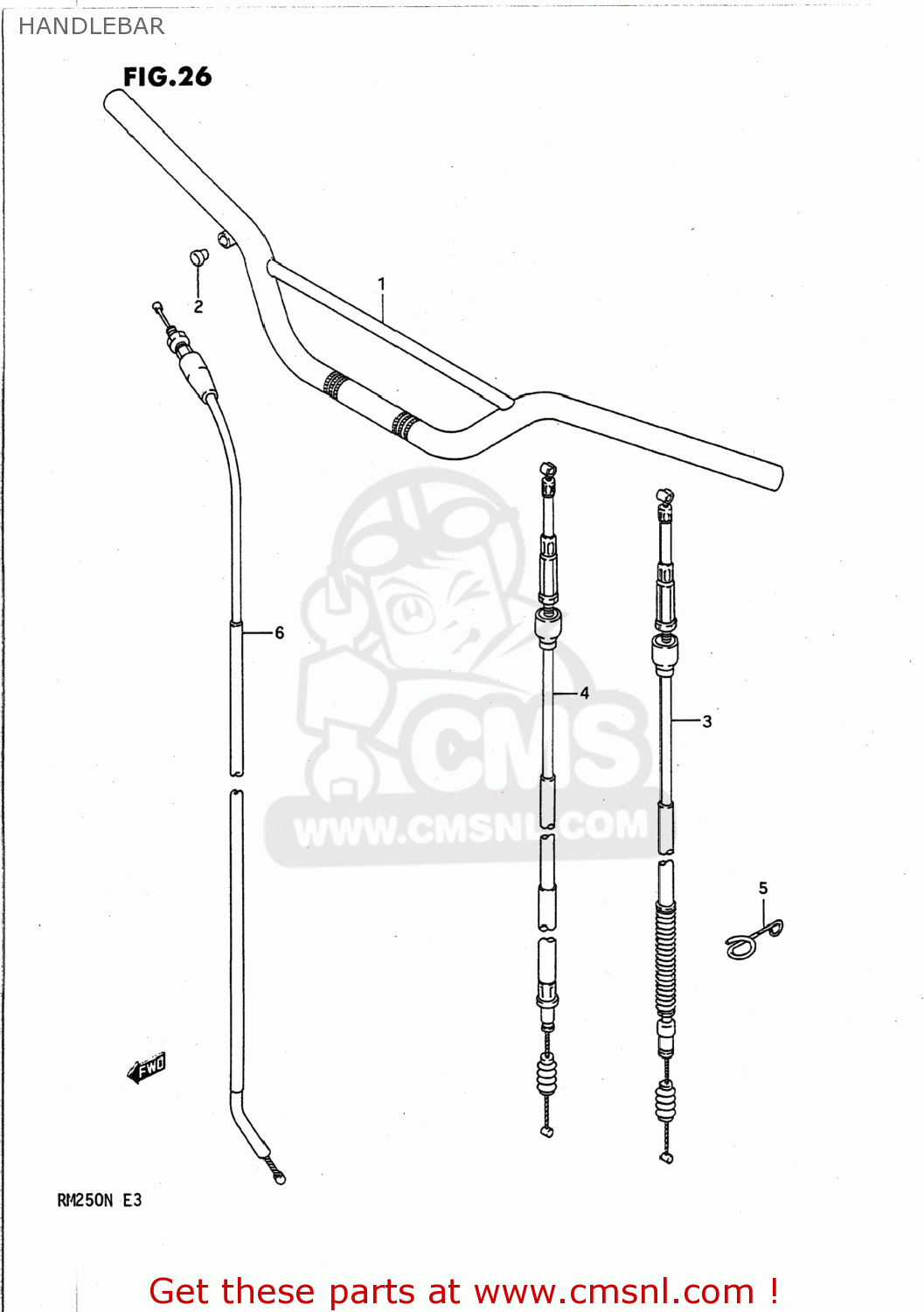 HANDLEBAR RM250 1991 (M) USA (E03)