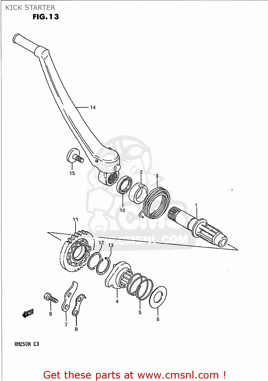 KICK STARTER RM250 1991 (M) USA (E03)