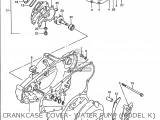 CRANKCASE COVER- WATER PUMP (MODEL K) - RM250 1991 (M) USA (E03)