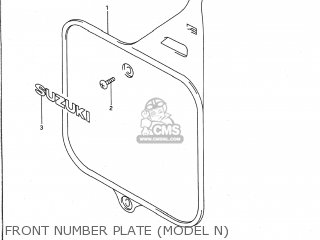FRONT NUMBER PLATE (MODEL N) - RM250 1991 (M) USA (E03)