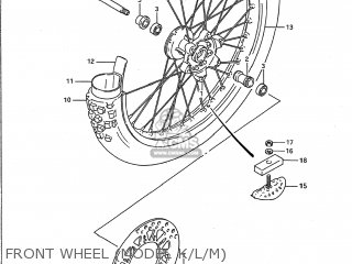 FRONT WHEEL (MODEL K/L/M) - RM250 1991 (M) USA (E03)