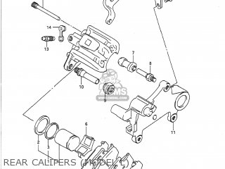 REAR CALIPERS (MODEL L) - RM250 1991 (M) USA (E03)