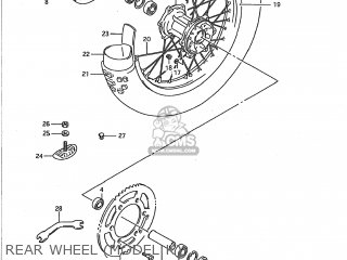 REAR WHEEL (MODEL K) - RM250 1991 (M) USA (E03)