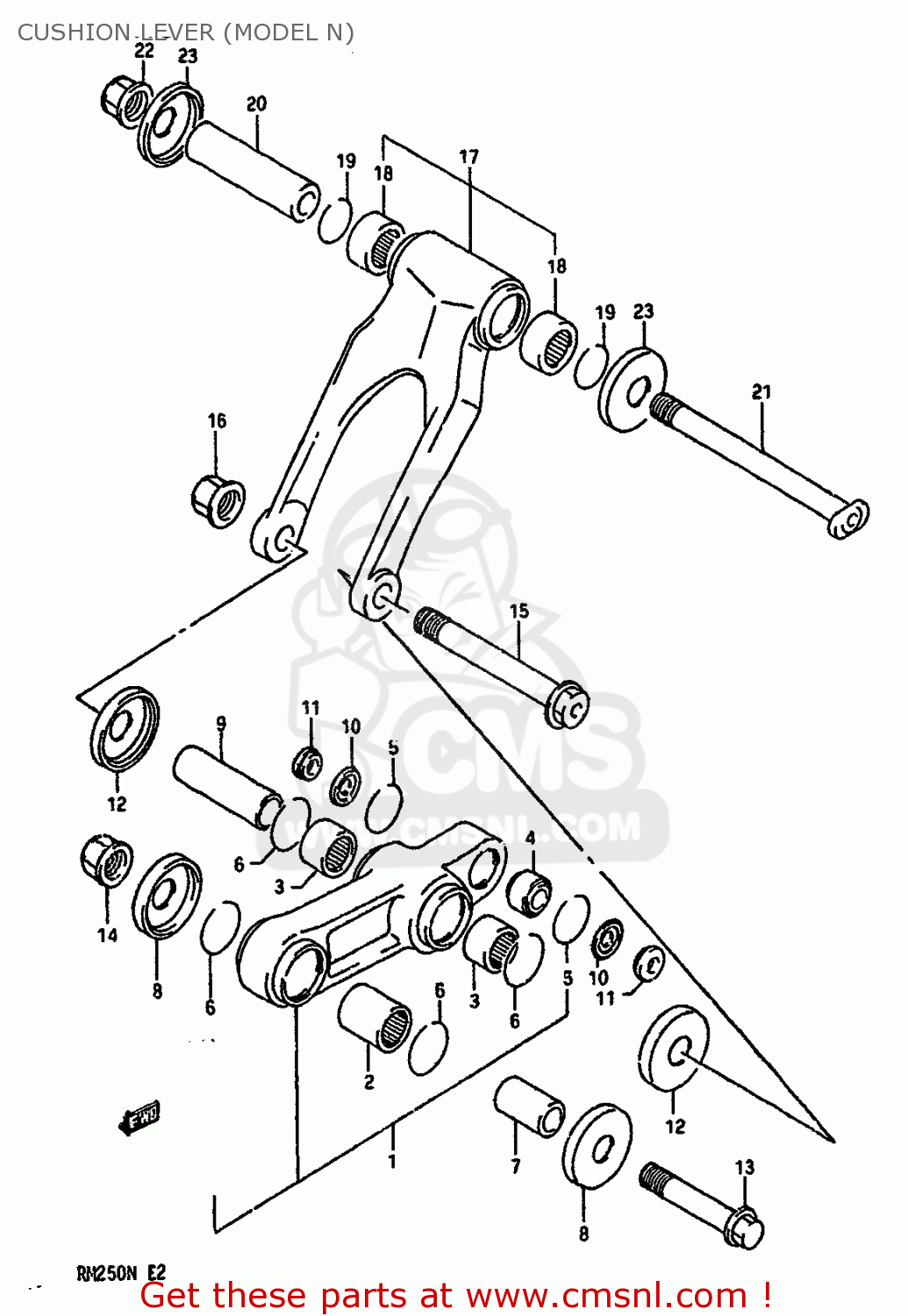 CUSHION LEVER (MODEL N) RM250 1992 (N) UNITED KINGDOM FRANCE AUSTRALIA (E02 E04 E24)