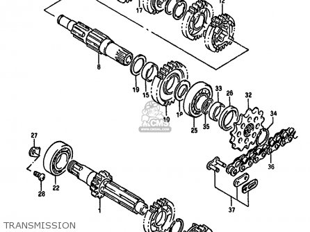 TRANSMISSION - RM250 1992 (N) UNITED KINGDOM FRANCE AUSTRALIA (E02 E04 E24)