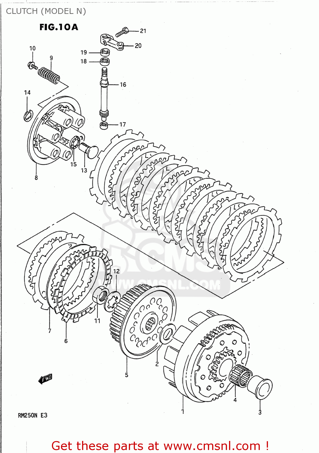 CLUTCH (MODEL N) RM250 1992 (N) USA (E03)