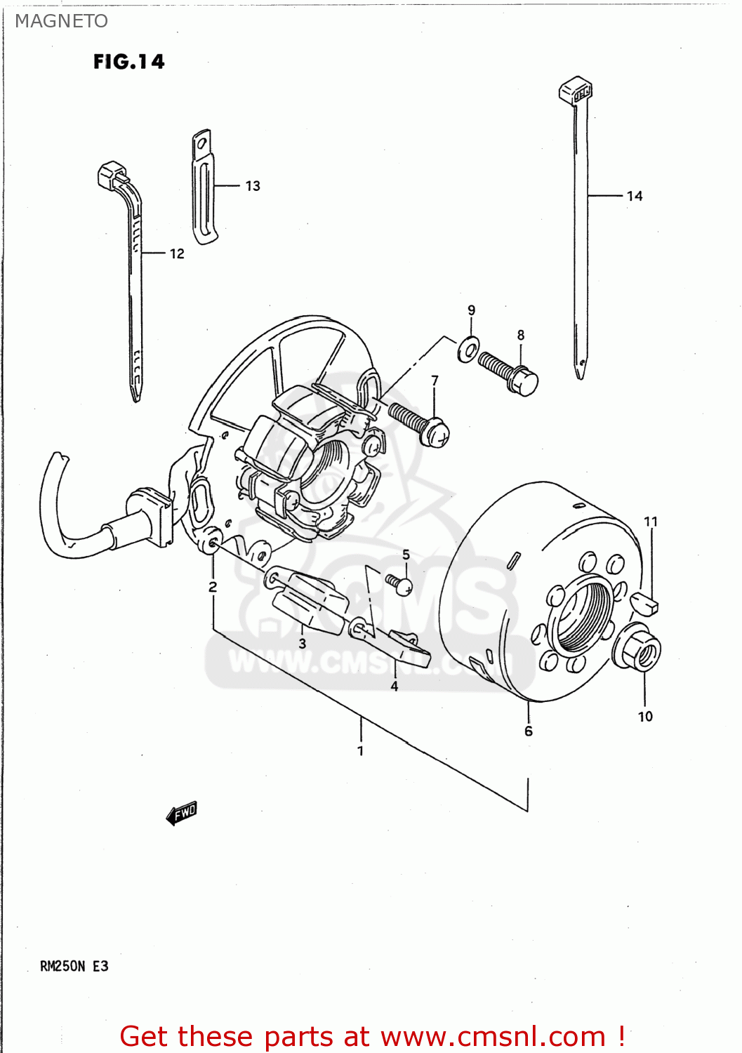 MAGNETO RM250 1992 (N) USA (E03)