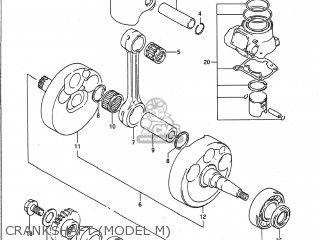 CRANKSHAFT (MODEL M) - RM250 1992 (N) USA (E03)