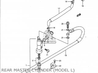 REAR MASTER CYLINDER (MODEL L) - RM250 1992 (N) USA (E03)