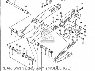 REAR SWINGING ARM (MODEL K/L) - RM250 1992 (N) USA (E03)