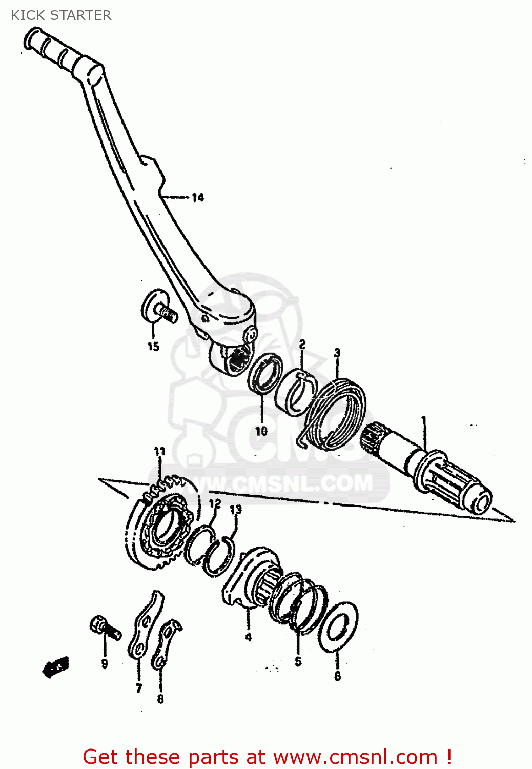 KICK STARTER RM250 1993 (P) UNITED KINGDOM FRANCE AUSTRALIA (E02 E04 E24)