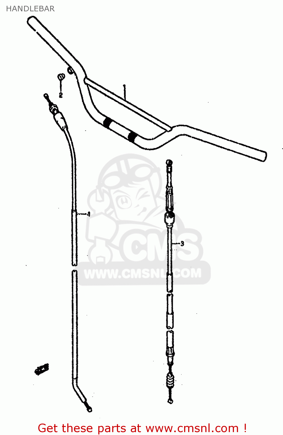 HANDLEBAR RM250 1993 (P) UNITED KINGDOM FRANCE AUSTRALIA (E02 E04 E24)