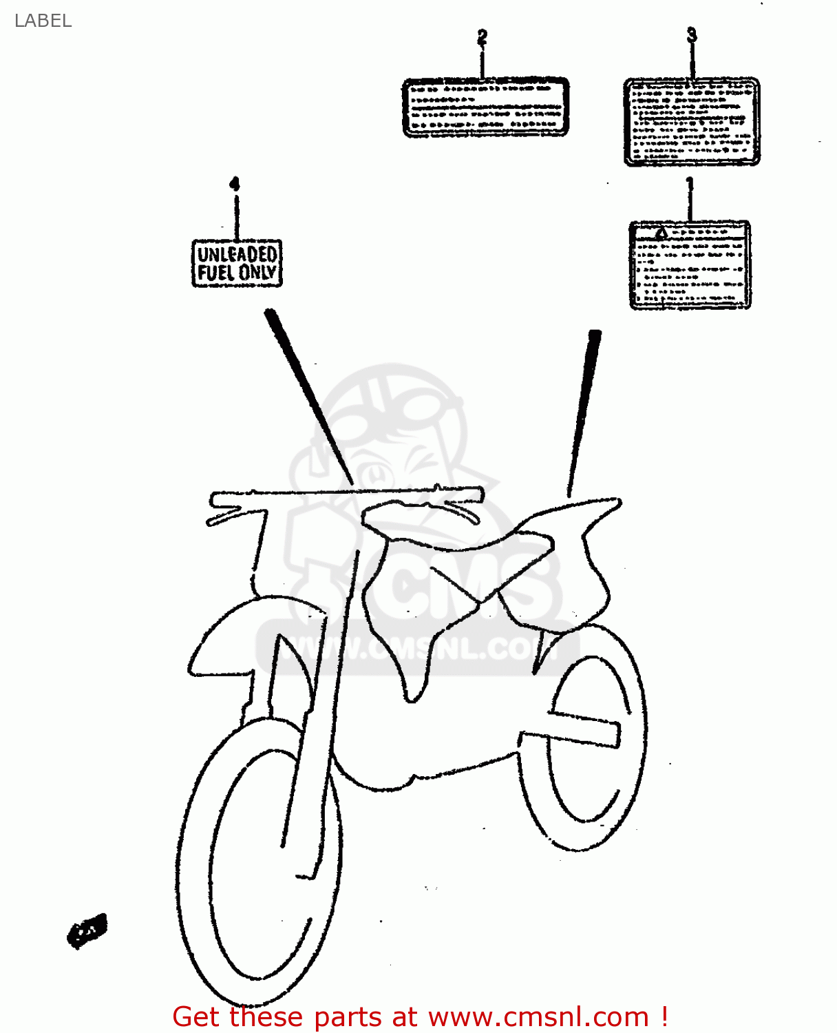 LABEL RM250 1993 (P) UNITED KINGDOM FRANCE AUSTRALIA (E02 E04 E24)