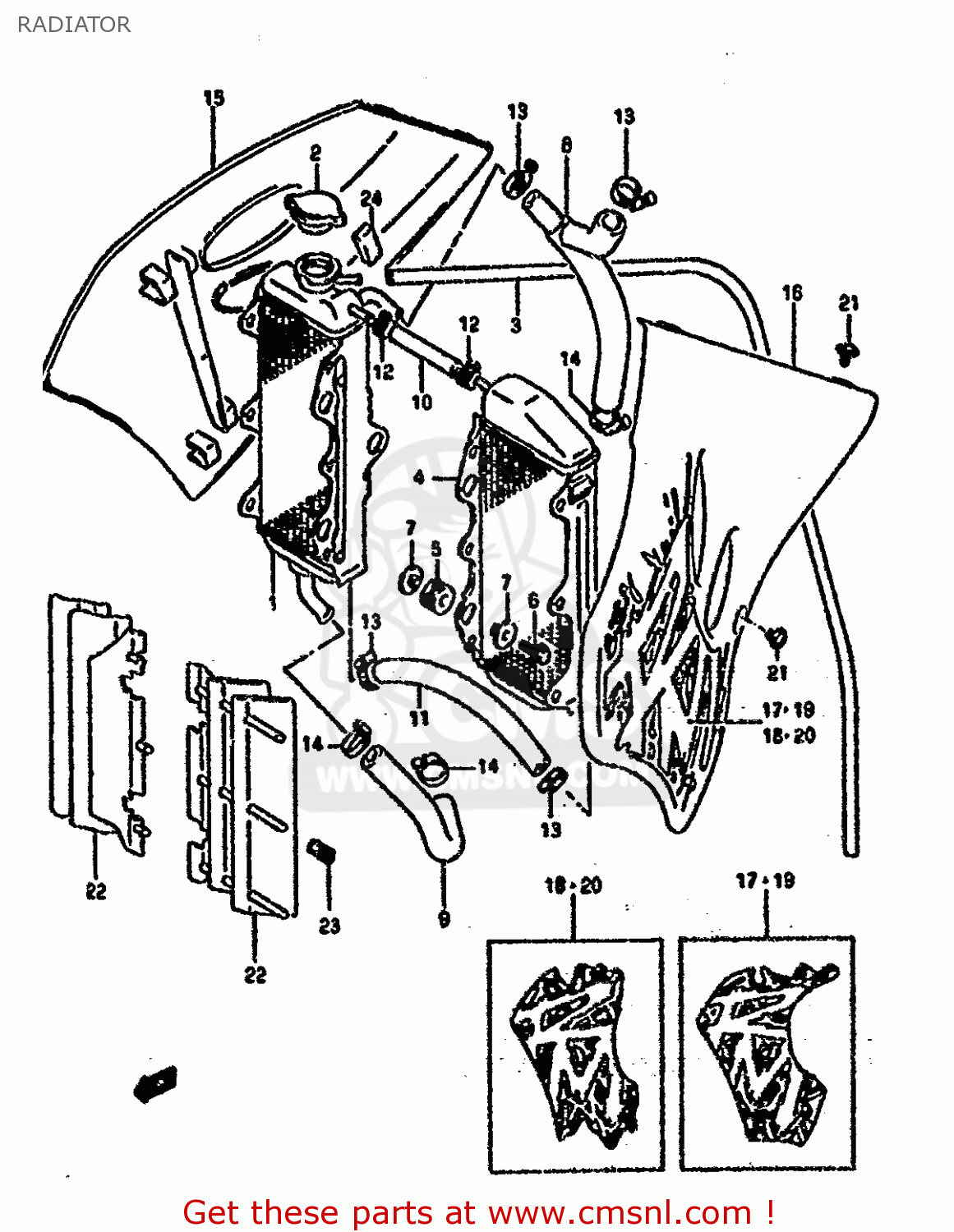 RADIATOR RM250 1993 (P) UNITED KINGDOM FRANCE AUSTRALIA (E02 E04 E24)