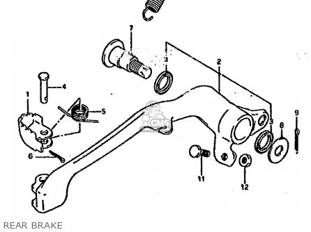 REAR BRAKE - RM250 1993 (P) UNITED KINGDOM FRANCE AUSTRALIA (E02 E04 E24)