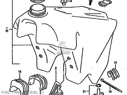 FUEL TANK (MODEL S) - RM250 1993 (P) UNITED KINGDOM FRANCE AUSTRALIA (E02 E04 E24)