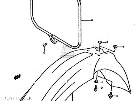 FRONT FENDER - RM250 1993 (P) UNITED KINGDOM FRANCE AUSTRALIA (E02 E04 E24)