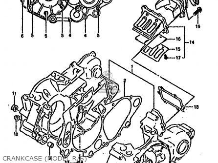 CRANKCASE (MODEL R/S) - RM250 1993 (P) UNITED KINGDOM FRANCE AUSTRALIA (E02 E04 E24)