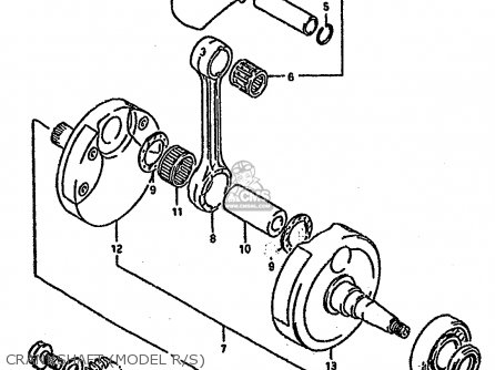 CRANKSHAFT (MODEL R/S) - RM250 1993 (P) UNITED KINGDOM FRANCE AUSTRALIA (E02 E04 E24)