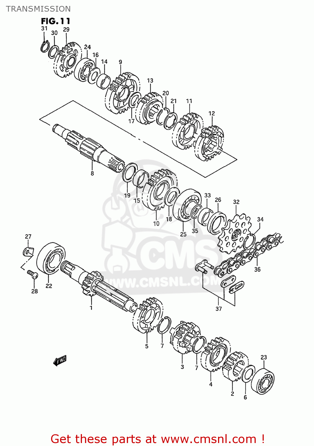 TRANSMISSION RM250 1993 (P) USA (E03)