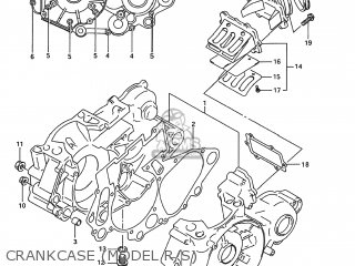 CRANKCASE (MODEL R/S) - RM250 1993 (P) USA (E03)