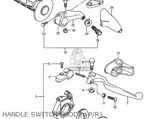 HANDLE SWITCH (MODEL P/R) - RM250 1993 (P) USA (E03)