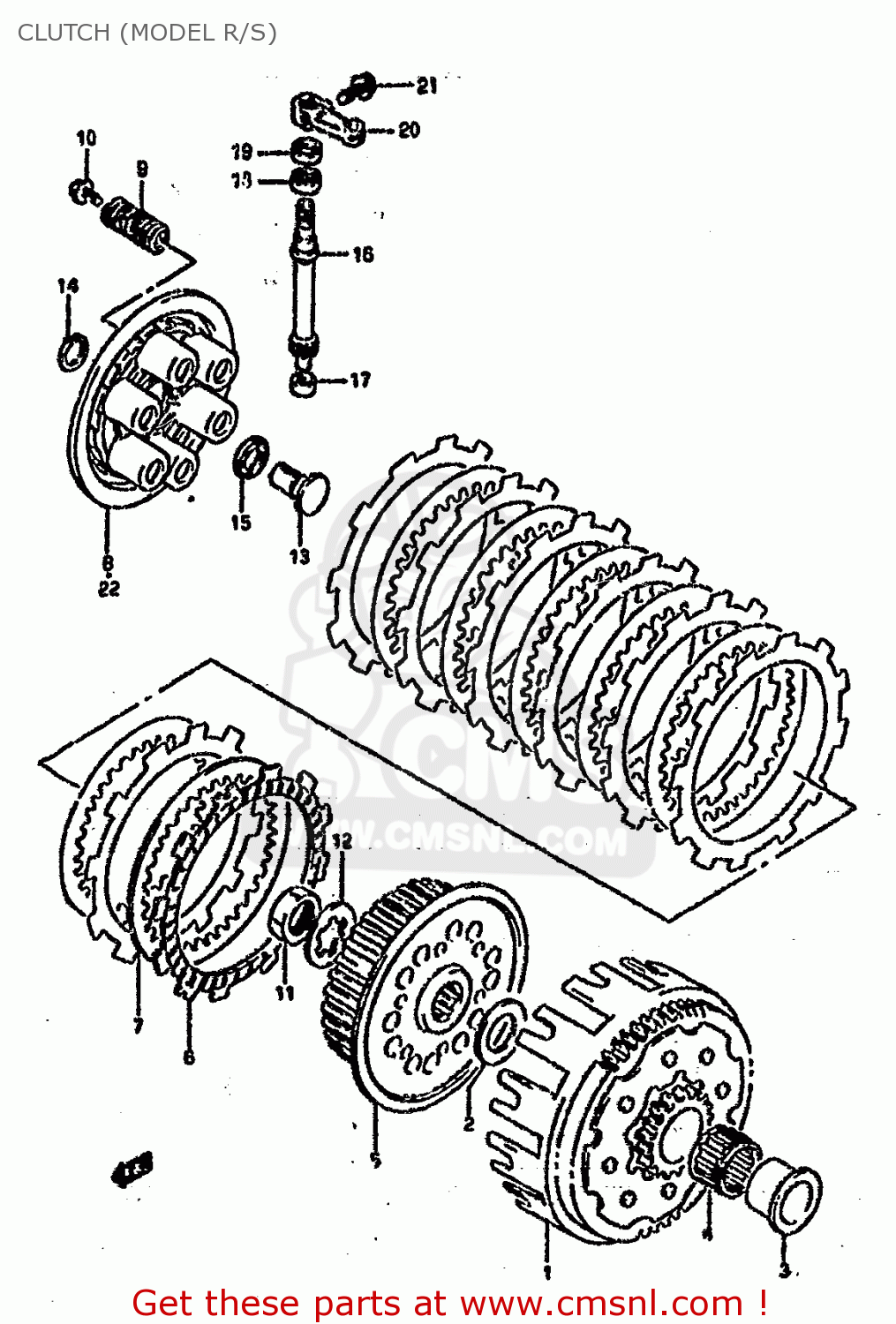 CLUTCH (MODEL R/S) RM250 1994 (R) UNITED KINGDOM FRANCE AUSTRALIA (E02 E04 E24)