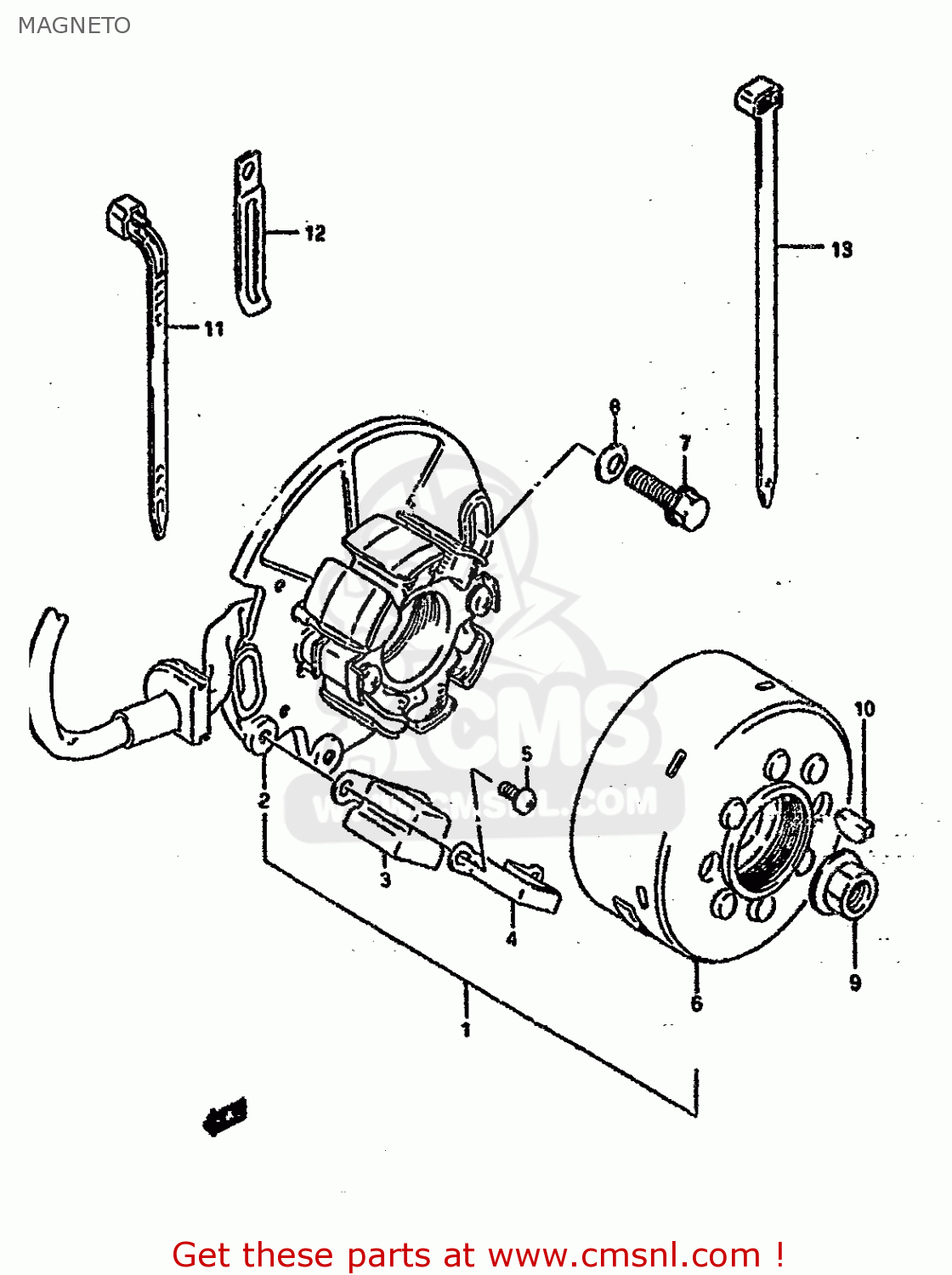 MAGNETO RM250 1994 (R) UNITED KINGDOM FRANCE AUSTRALIA (E02 E04 E24)