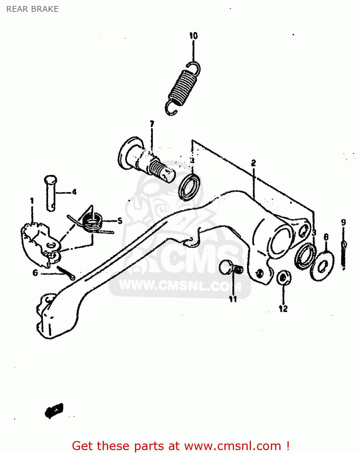 REAR BRAKE RM250 1994 (R) UNITED KINGDOM FRANCE AUSTRALIA (E02 E04 E24)