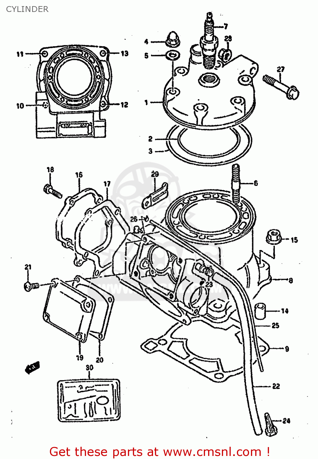 CYLINDER RM250 1994 (R) UNITED KINGDOM FRANCE AUSTRALIA (E02 E04 E24)