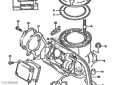 CYLINDER - RM250 1994 (R) UNITED KINGDOM FRANCE AUSTRALIA (E02 E04 E24)