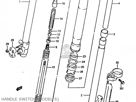 HANDLE SWITCH (MODEL S) - RM250 1994 (R) UNITED KINGDOM FRANCE AUSTRALIA (E02 E04 E24)