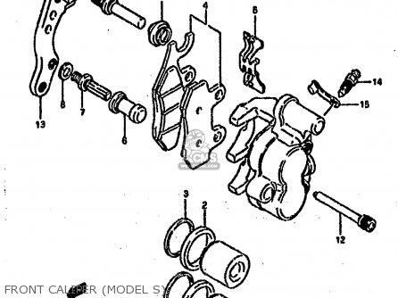 FRONT CALIPER (MODEL S) - RM250 1994 (R) UNITED KINGDOM FRANCE AUSTRALIA (E02 E04 E24)