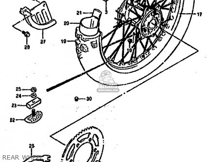REAR WHEEL - RM250 1994 (R) UNITED KINGDOM FRANCE AUSTRALIA (E02 E04 E24)