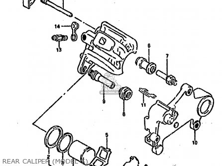 REAR CALIPER (MODEL S) - RM250 1994 (R) UNITED KINGDOM FRANCE AUSTRALIA (E02 E04 E24)