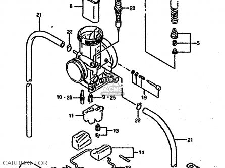 CARBURETOR - RM250 1994 (R) UNITED KINGDOM FRANCE AUSTRALIA (E02 E04 E24)