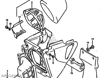 AIR CLEANER - RM250 1994 (R) UNITED KINGDOM FRANCE AUSTRALIA (E02 E04 E24)