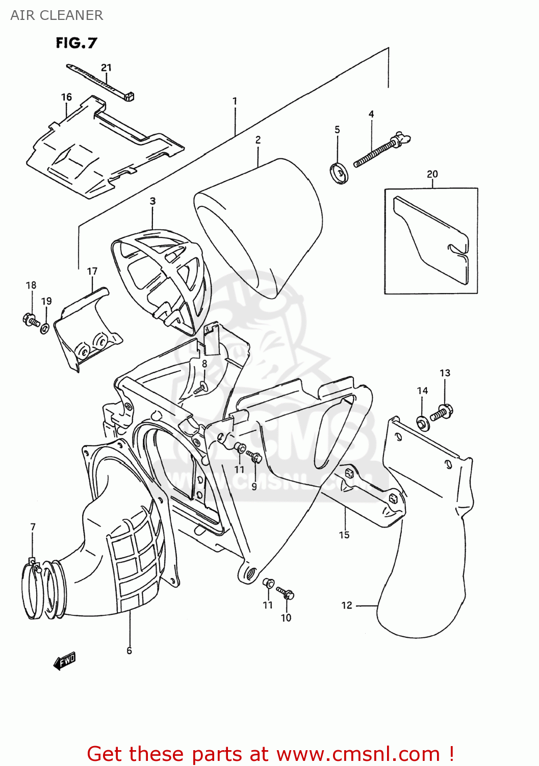 AIR CLEANER RM250 1994 (R) USA (E03)