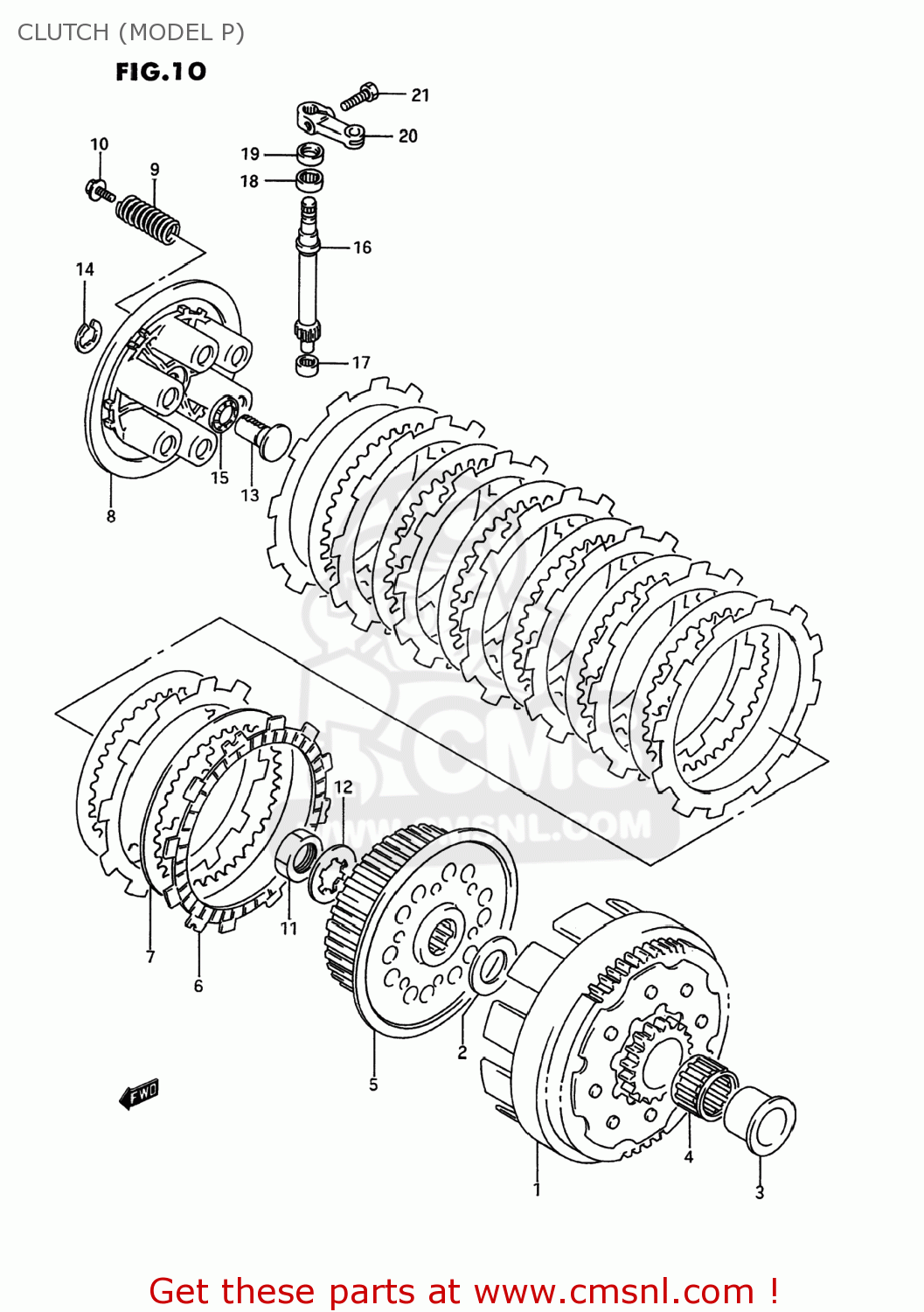 CLUTCH (MODEL P) RM250 1994 (R) USA (E03)