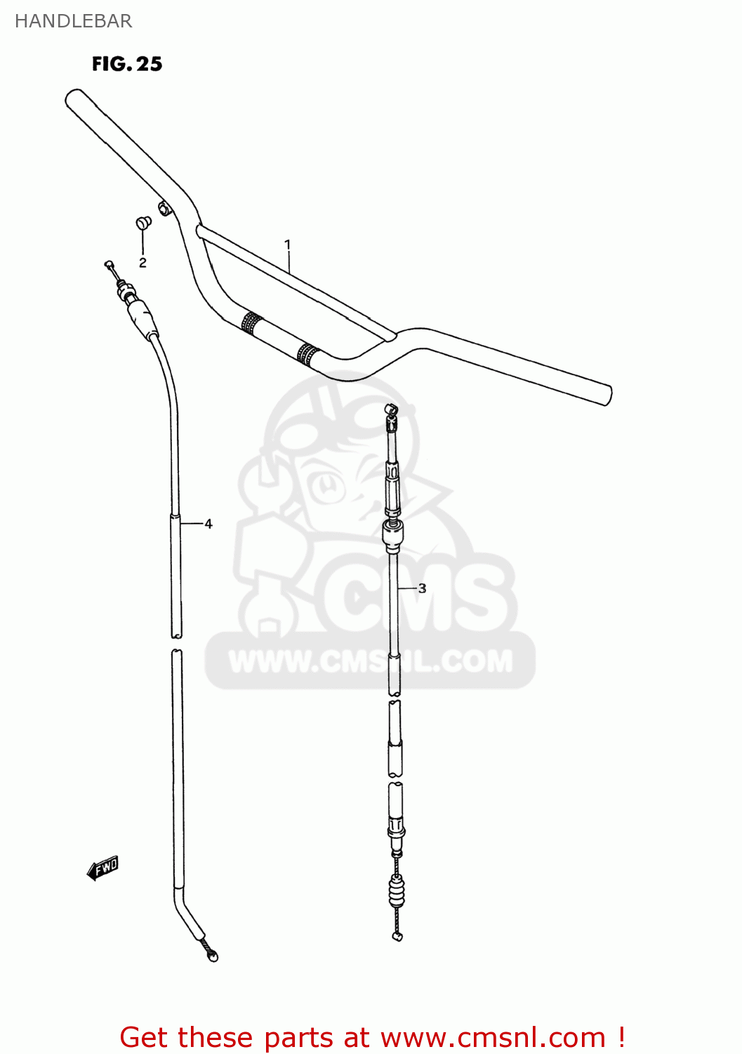 HANDLEBAR RM250 1994 (R) USA (E03)