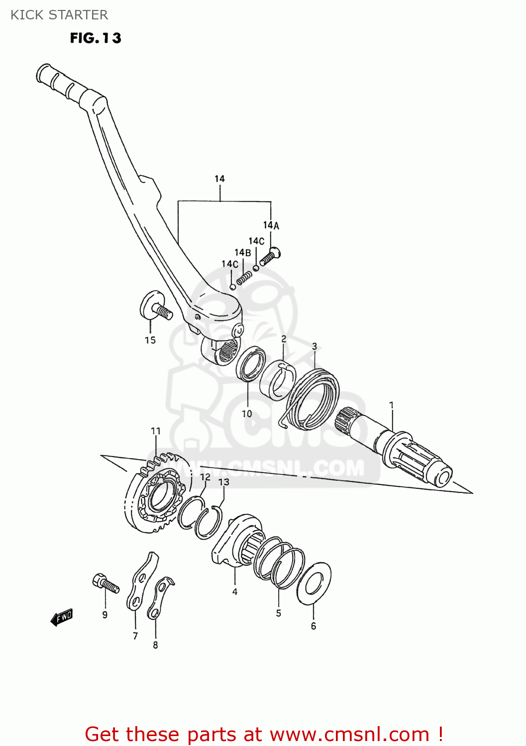 KICK STARTER RM250 1994 (R) USA (E03)