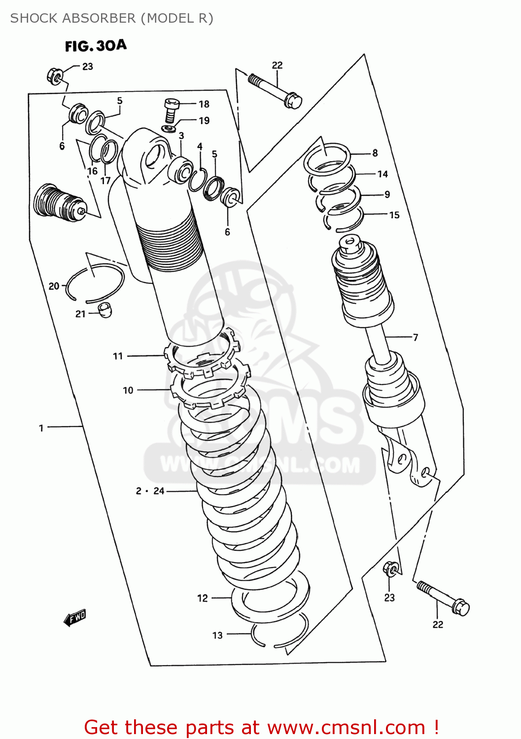 SHOCK ABSORBER (MODEL R) RM250 1994 (R) USA (E03)