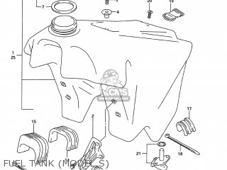 FUEL TANK (MODEL S) - RM250 1994 (R) USA (E03)