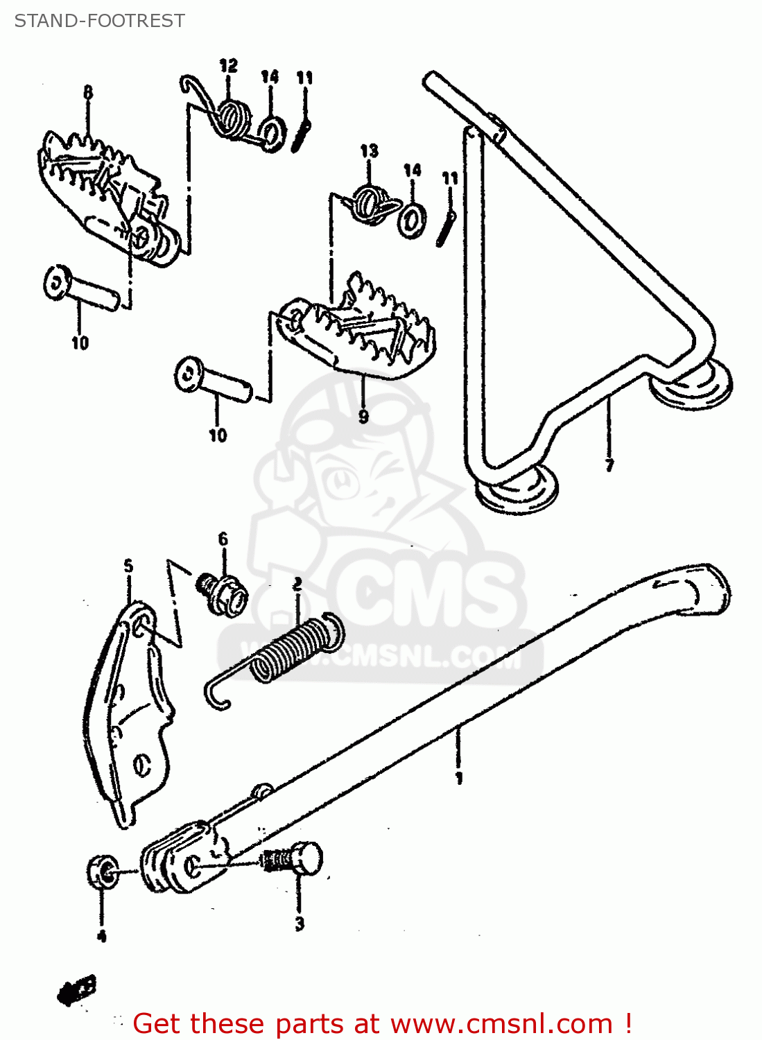 STAND-FOOTREST RM250 1995 (S) (E02 E04 E24 P37)